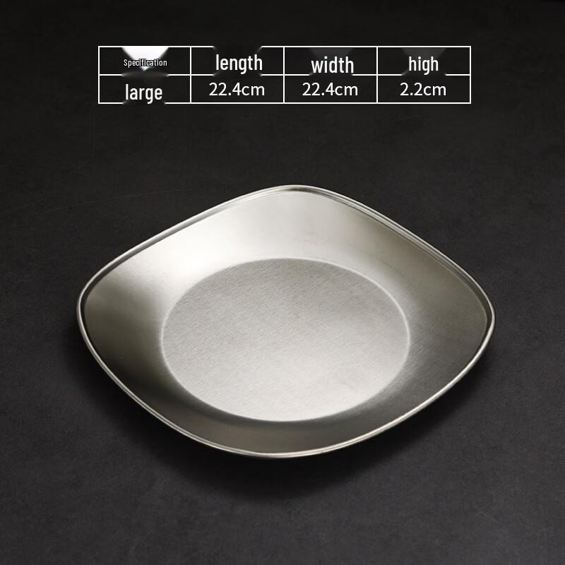ZISIZ Stainless Steel 3-Compartment Square Serving Dish