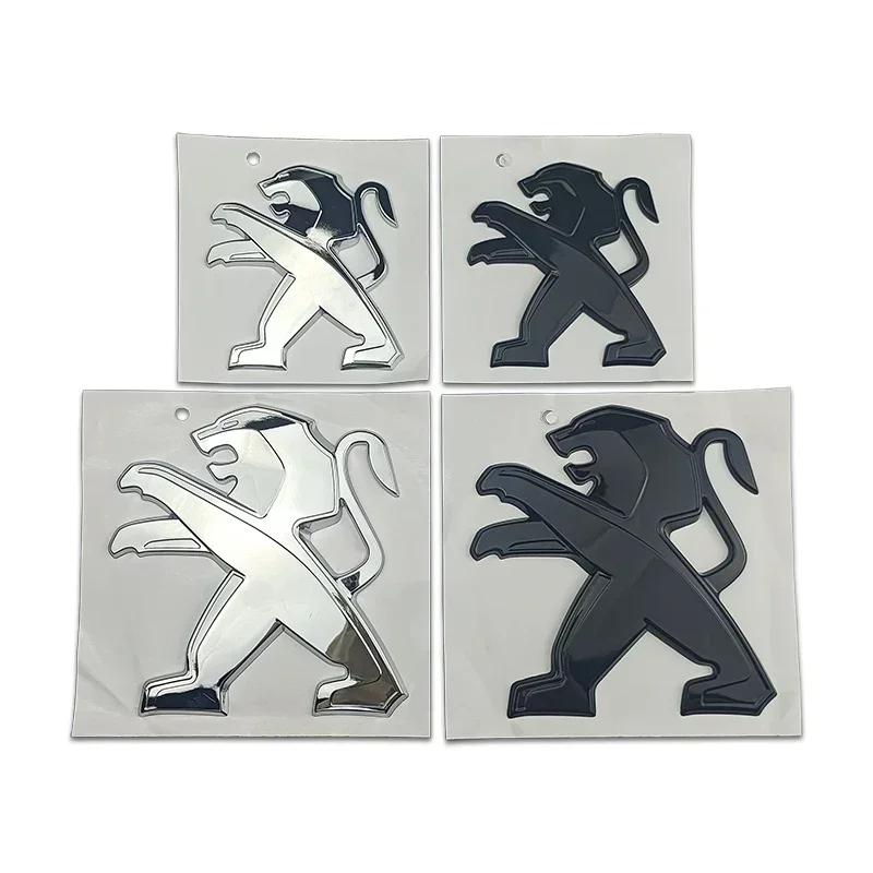 for Peugeot 3D Lion Emblem 3008 2008 ABS Car Stickers Front Hood Decals Rear Trunk Badge Refitted Accessories