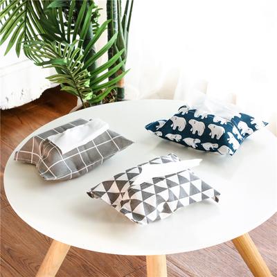 Japanische Baumwolle und Leinen Taschentuchhülle Stoff Papierbox Taschentuchbox Schreibtisch Stoff Papiertuch Aufbewahrungsbeutel kreative Papiertüte