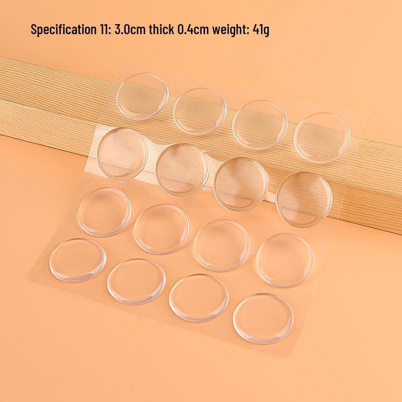 Reusable Transparent Silicone Anti-Collision Strip & Non-Slip Pad for Cabinets, Drawers, Glass, and Walls