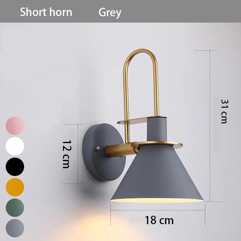 Nordic Mediterranean Minimalist Macron Living Room Dining Room Bedroom Corridor Wall Lighting LED Background Wall Lights e27