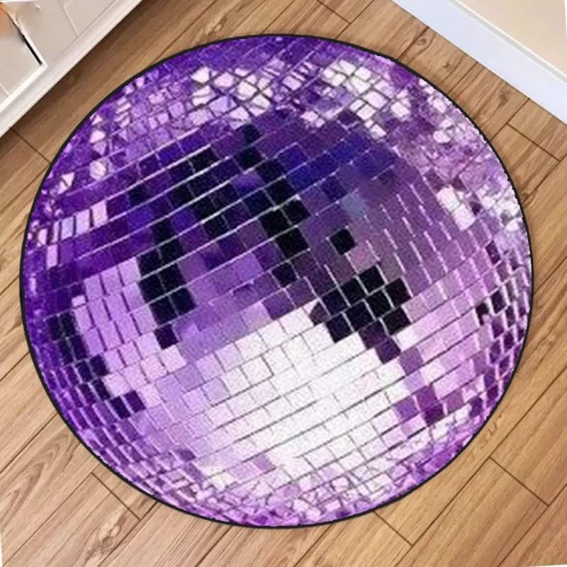 

Round Rug with Playful Light Bulb & Fish Tank Print – Soft, Non-Slip, Durable for Living Room Diameter 60cm