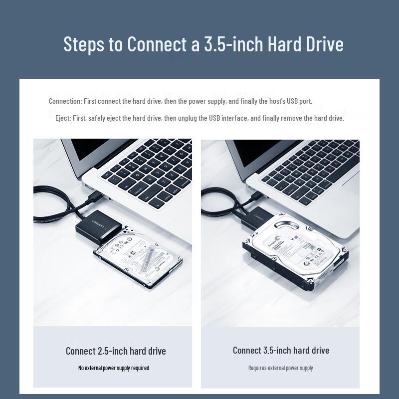 Ugreen USB 3.0 auf SATA/IDE Festplattenadapter