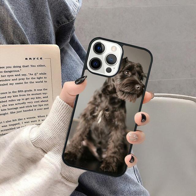 Cute Miniature Schnauzer Puppy Phone Case Cover for iPhone 17 Air 16 16e 15 13 14 11 12 Pro Max Max Plus Coque Fundas Shell