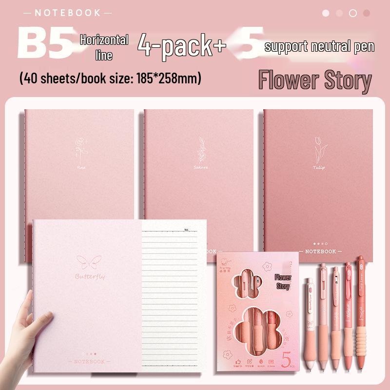 Gradient Soft Cover Notebook - Large Size, Thick, for Middle & High School Students