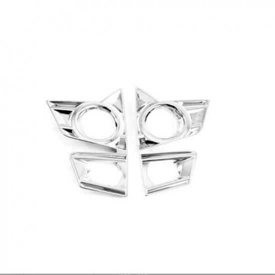 2PCS Chrome Car Front Fog Lamp Light Cover Trim For Isuzu D-Max Dmax 2021-2024