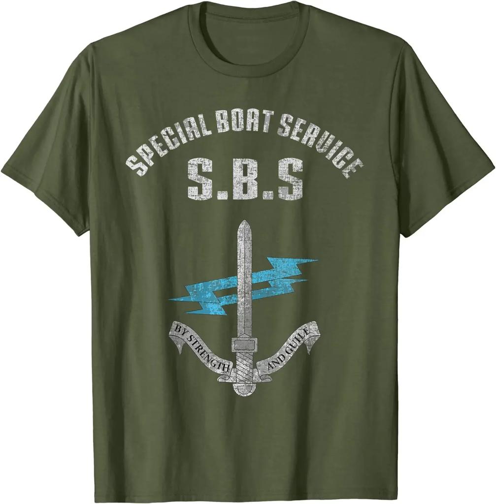 UK Special Force British Boat Service Army Unisex TShirt Short Sleeve Casual Cotton Boys TShirts