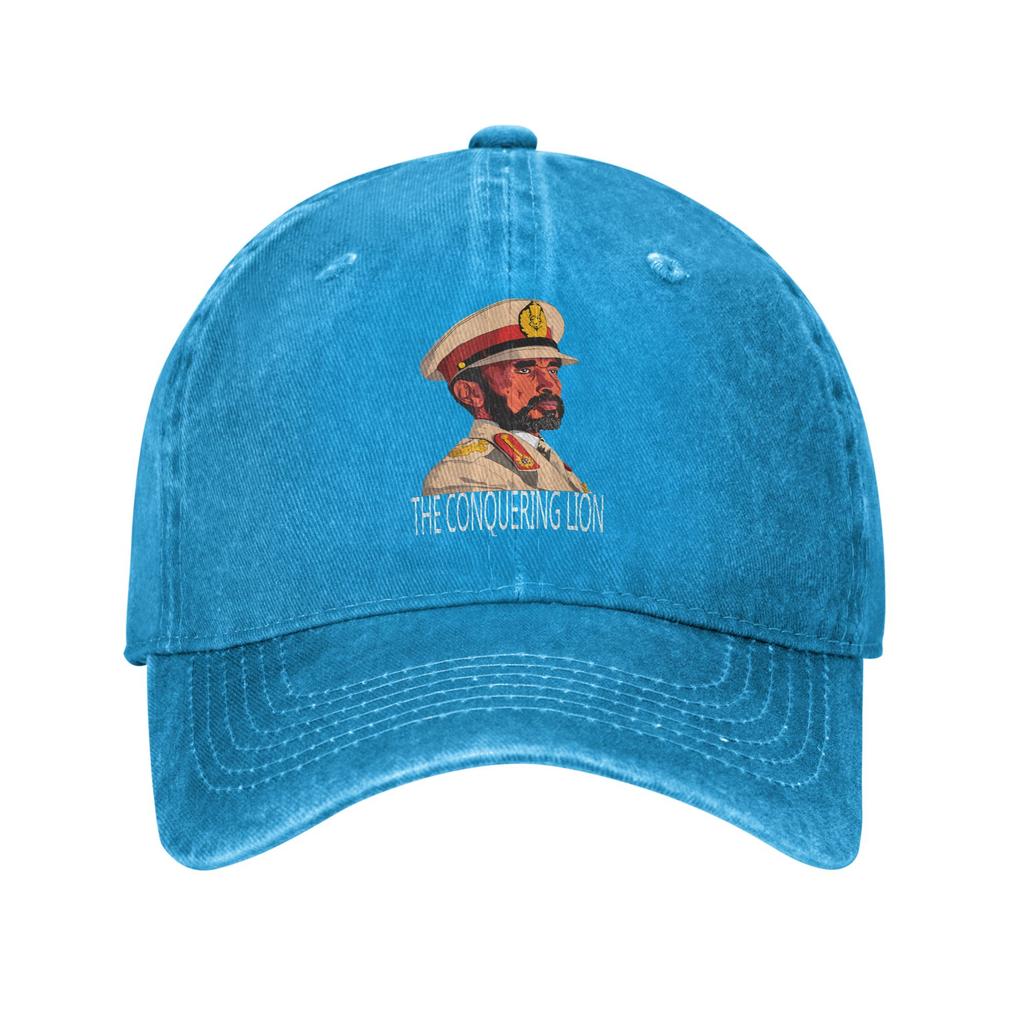 Haile Selassie Portrait Graffiti Art Unisex Women Baseball Cap Rastafari Distressed Washed Caps Hat Retro Outdoor Gift Sun Cap