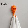 Dunkle Ästhetik Wanddeko Totenkopf Haken, 3D Gedruckt Gotisch Dekorativer Klebe Haken Schlüssel Halloween Thema Dekoration Halter, Montierter Aufbewahrungs Organizer für Zuhause