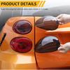 Auto-Rücklicht-Rauchglas-Abdeckung Kompatibel mit Mercedes Benz Smart 451 Fortwo 2009 2010-2014 2015 Rücklicht-Lampenabdeckung Schutzabdeckung Zierrahmen
