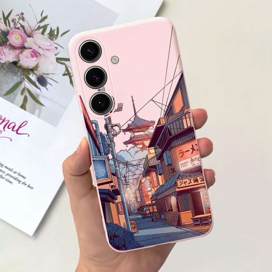 For Samsung Galaxy S24 Plus Case Lovely Yellow Duck Astronaut Matte Silicone Soft Cover For Samsung S 24 S24 Ultra S24+ 5G Funda