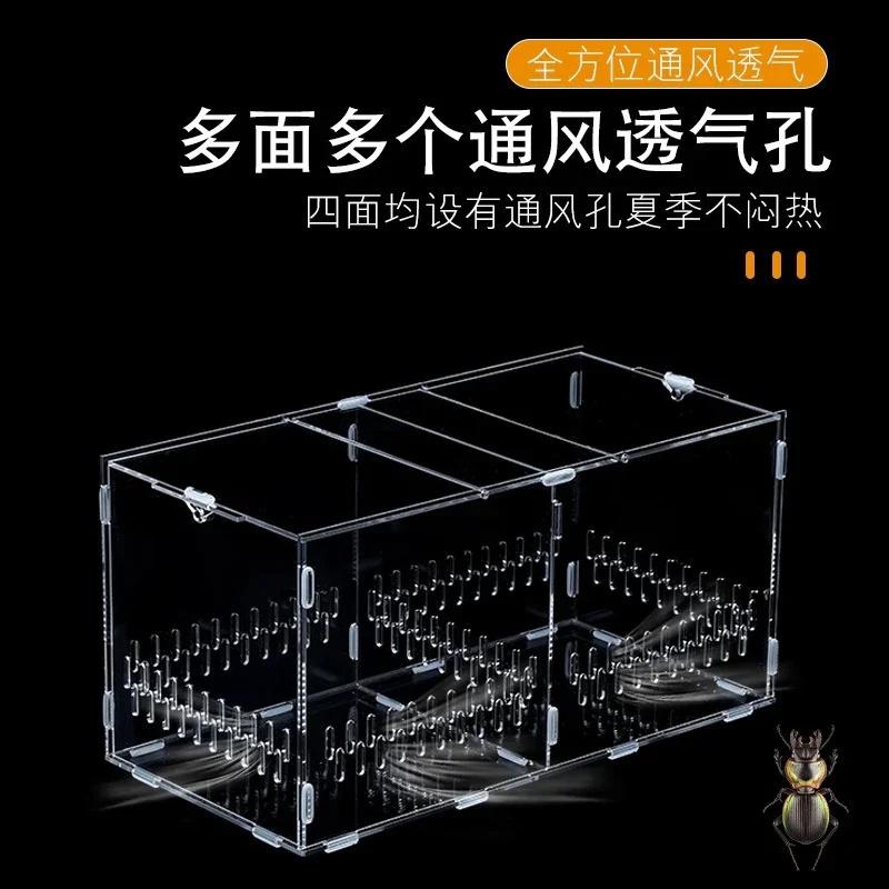 Acrylic Transparent Terrarium Enclosure Assembly Kit For Insects Reptiles Pets Home Display For Hobbyists Kids Birthday Gift