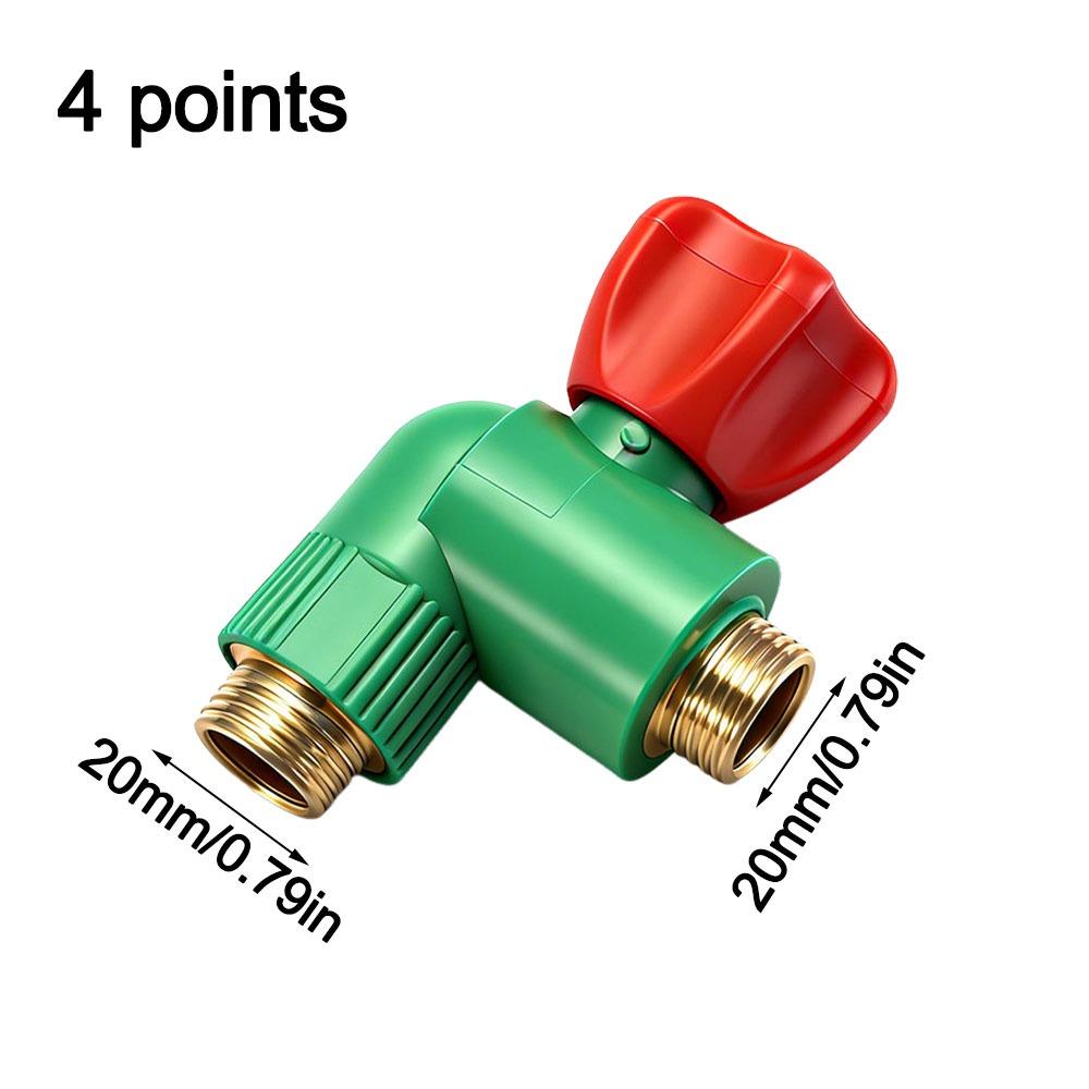 High-flow Water Pipe Valve Universal Interface Thread PPR Angle Valve Water Pipe Accessories