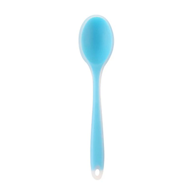 Colorful Silicone Spoon Heat Resistant Easy To Clean Non-stick Rice Spoons High Temperature Spoon Tableware Utensil Kitchen Tool