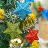 36/6 szt. Xmas Glitter Stars Ornaments Pentagram Wiszące zawieszki na choinkę Prezenty noworoczne Xmas Wedding Party Home Decoration