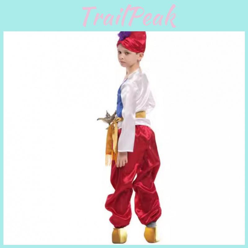 Elegant Arabian Prince Halloween Costume For Children Featuring Polyester And Unique Style