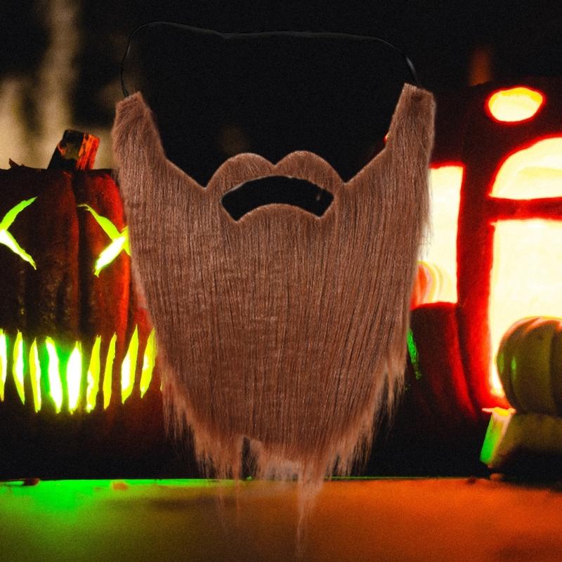 Barba Finta di Halloween Baffi Finti Divertenti Accessori per Travestimenti Baffetti Peli Facciali con Cordino Elastico Regolabile