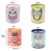 Iron Owl Piggy Bank Mini Metal Storage Box Easy Use Round Saving Banks  Birthday Gift