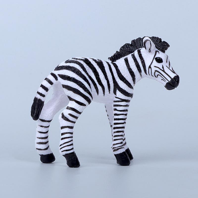 Wildlife Zebra Model: African Safari-Themed Plastic Toy for Kids