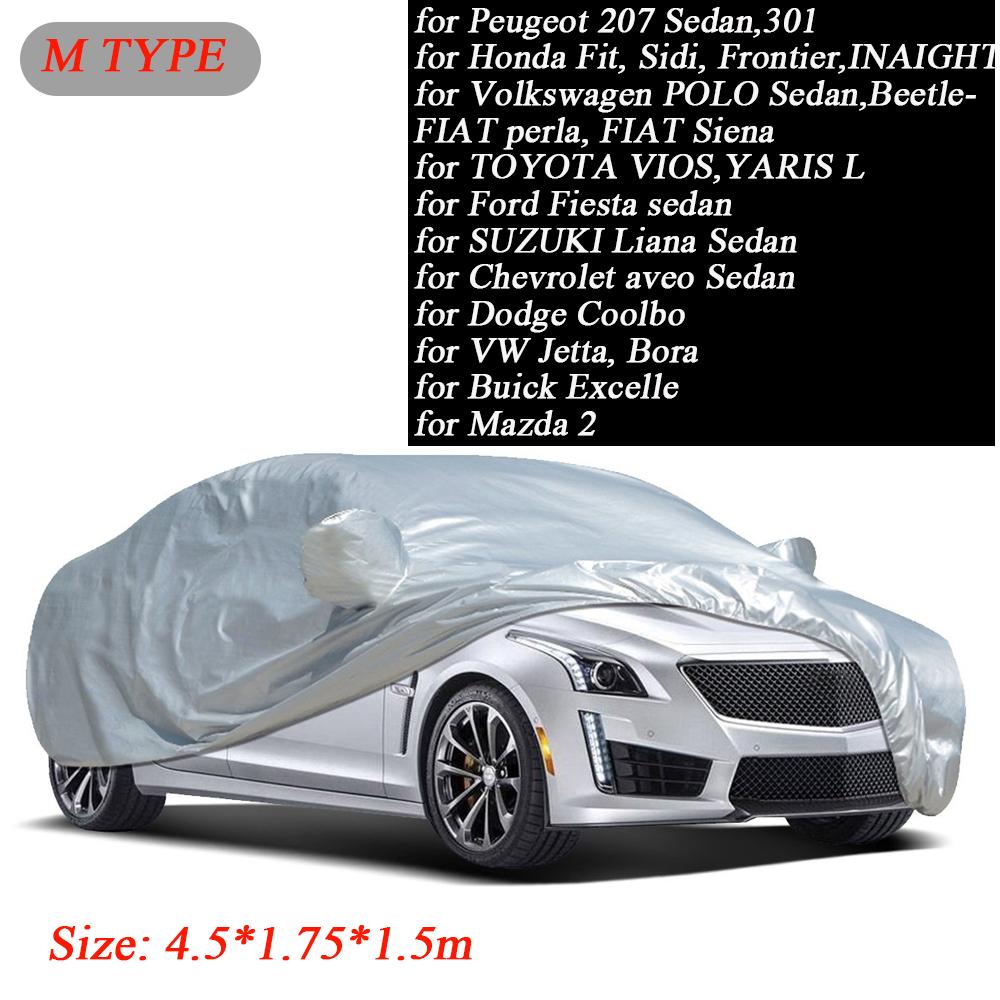 

Universal Car Cover Full Cover Outdoor Indoor UV Protection Sunscreen Heat Protection Dustproof Scratch-Resistant Sedan M-XXL M