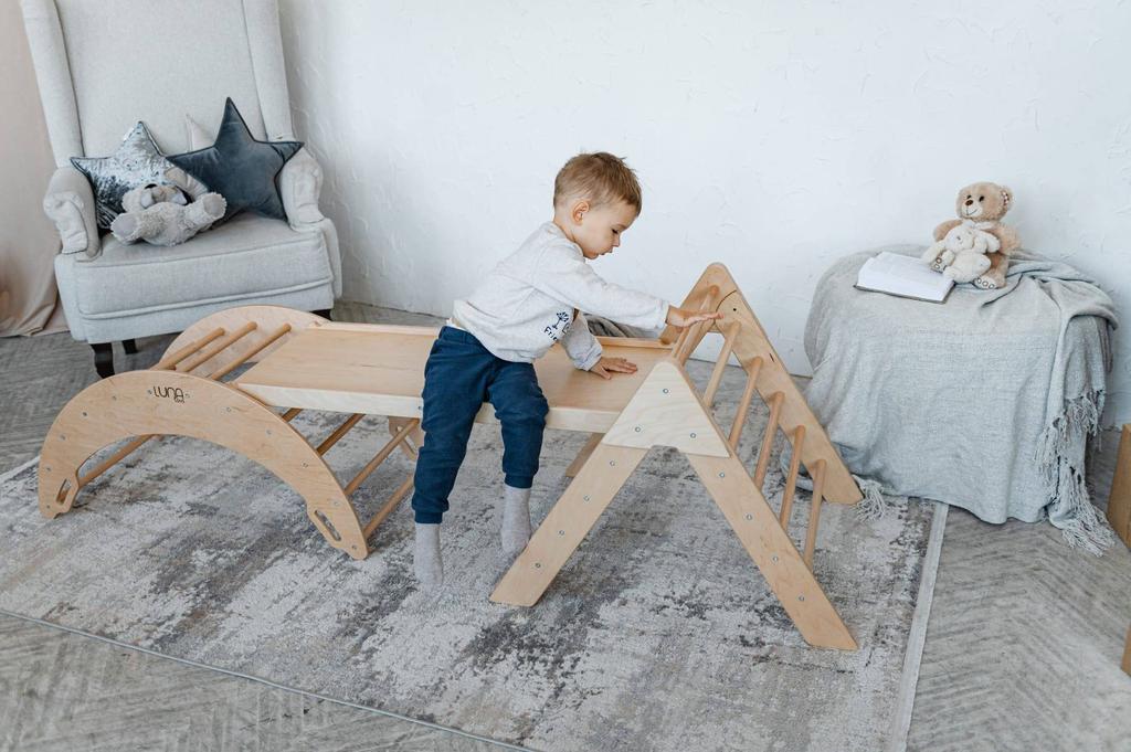 Wooden rocker Moon natur wood