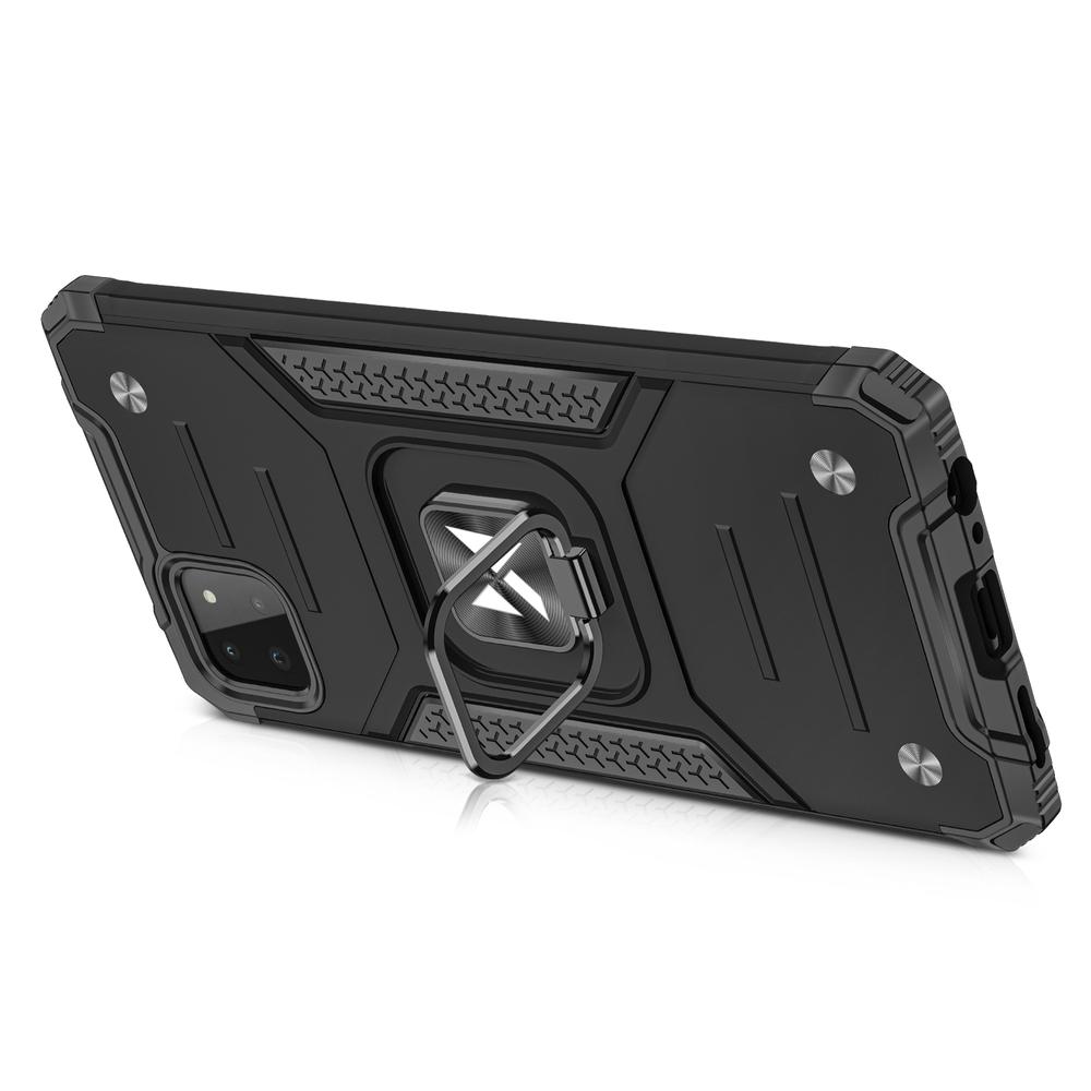 Armored case cover + magnetic holder Samsung Galaxy A22 4G Ring Armor black