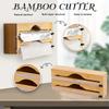 1PC Bamboo Kitchen Thermal Film Daliy 2-in-1 Package Organizer Restaurant Aluminum Foil Cutter Home 1 Cutter Dispenser