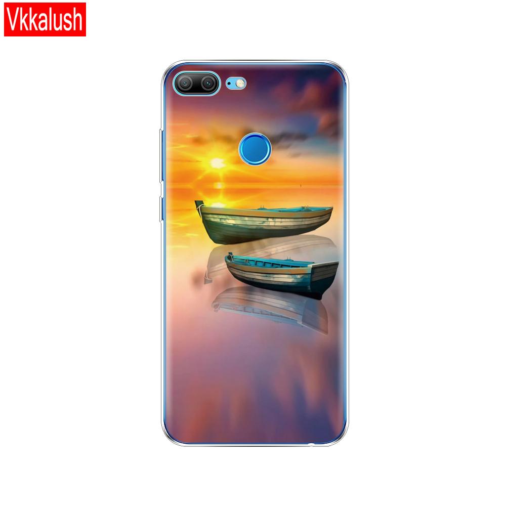 Hülle Handyhülle für Huawei Honor 9 Lite weiches TPU Silikon Rückseite 360 Vollschutz Druck transparent Coque Shell