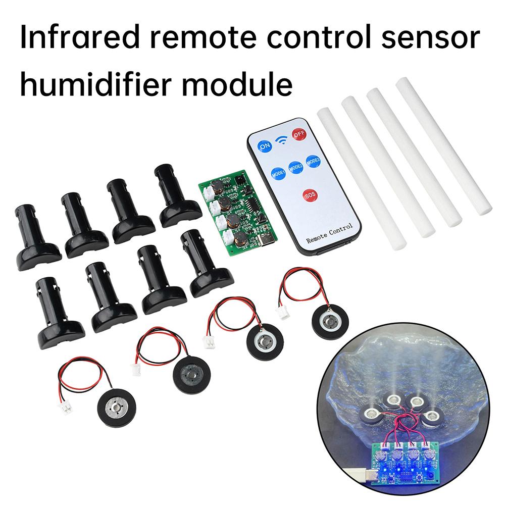 Mini Humidifier DIY Kits Infrared Remote Control Four-spray Humidifier Module Mist Maker and Driver Circuit Board