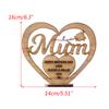 Hollow Out Heart Shaped Wooden Craft Gift Hanging Decoration for Mother's Day