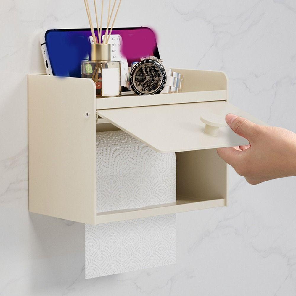 Wall Mounted Toilet Paper Holder Waterproof Draw Tissue Box Toilet Paper Container  for Home