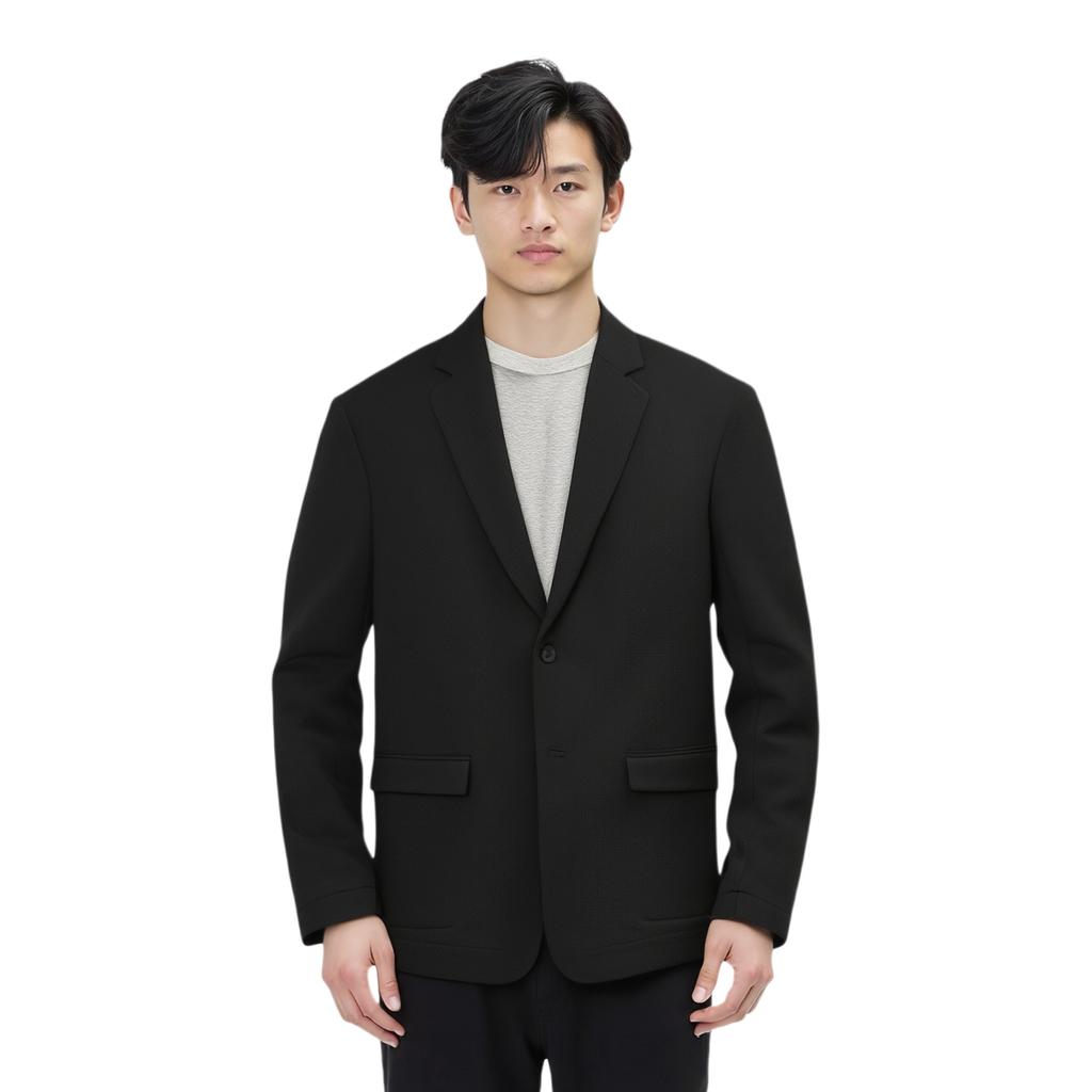 Zara Solid Color Long Sleeve Straight Suit Men suits Black 7380565-800
