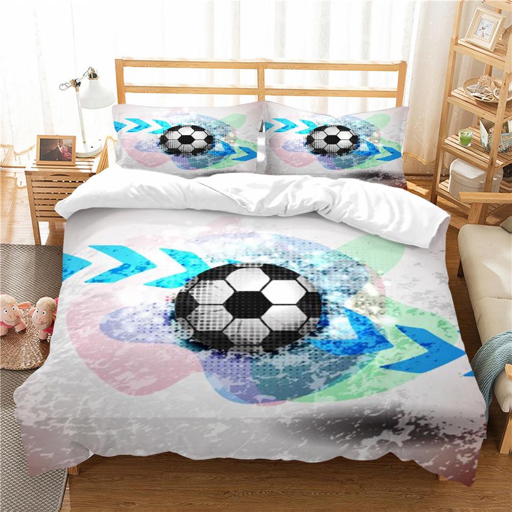 Soccer Duvet Cover Sports Style Home Bedspreads King Queen Size Bedding Fashion Quilt Cover Woman Man Bedding Sets