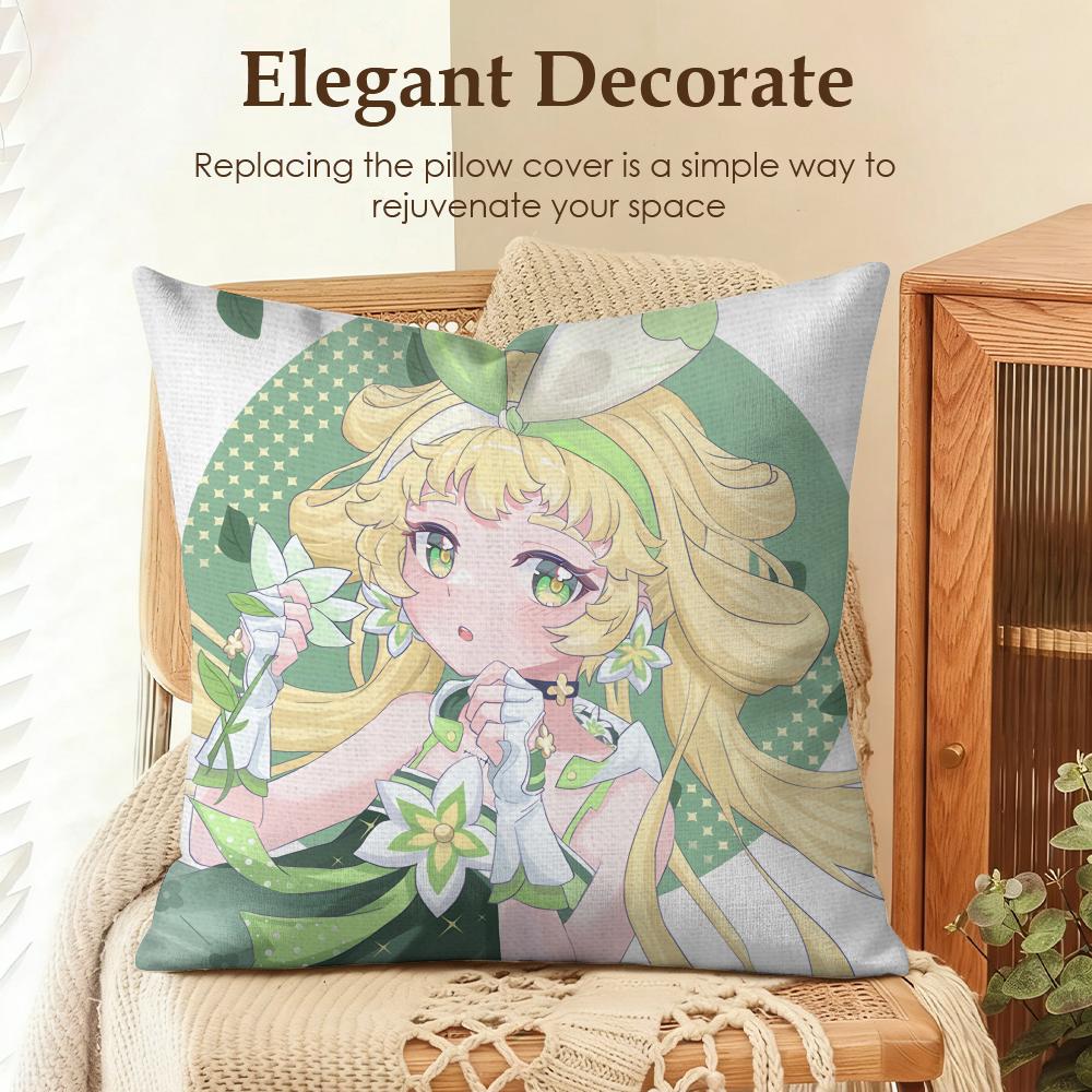 

Verina cute wuthering waves Cushion Cover Natural Linen Organic Fabric DoubleSided Printing Sofa Home Decor Gift Pillow Case 30x30cm
