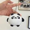 Cute Chubby Plush Panda Keychain Pendant Plush Doll Bag Pendant Simple Fashion Pp Cotton Key Ring Bag School Bag Accessories