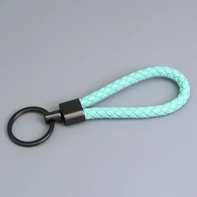 New 1PC PU Woven Key Ring, Gift Leather Keychain, Leather Rope Key Chain, Multifunctional Car Key Accessories, Car Accessories