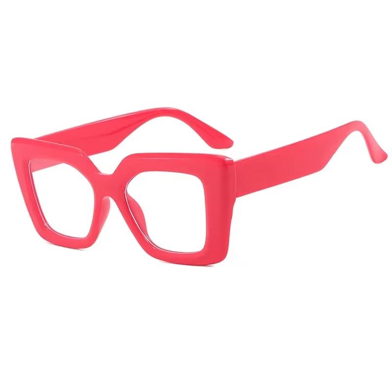 Square Big Eyeglasses Frames Women'S Anti Blue Light Glasses New Trend Computer Goggles Glasses Transparent Optical Spectacle