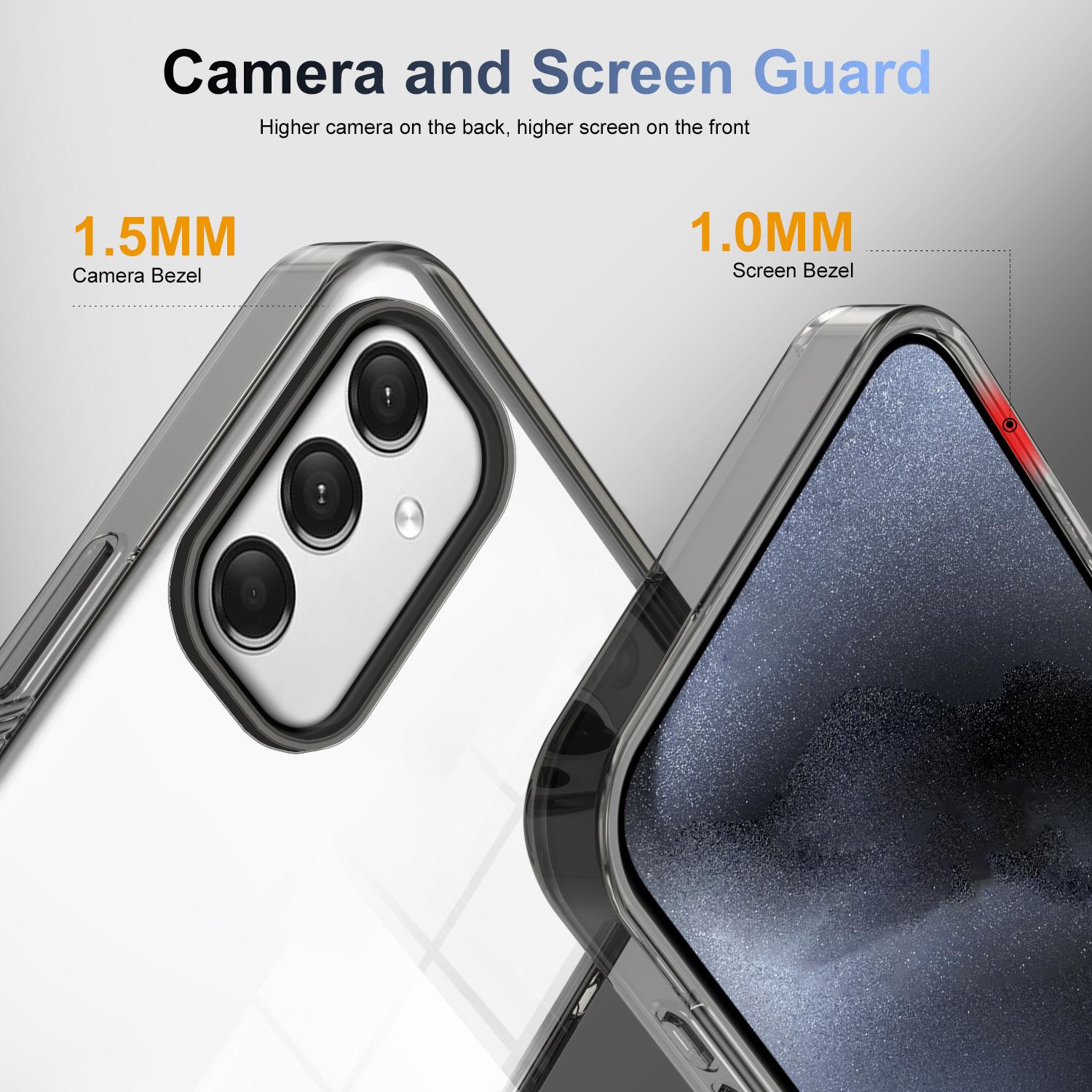 

For Samsung Galaxy A16 5G/A16 4G Clear Phone Case TPU+PC Anti-Slip Drop-Proof Back Cover Transparent