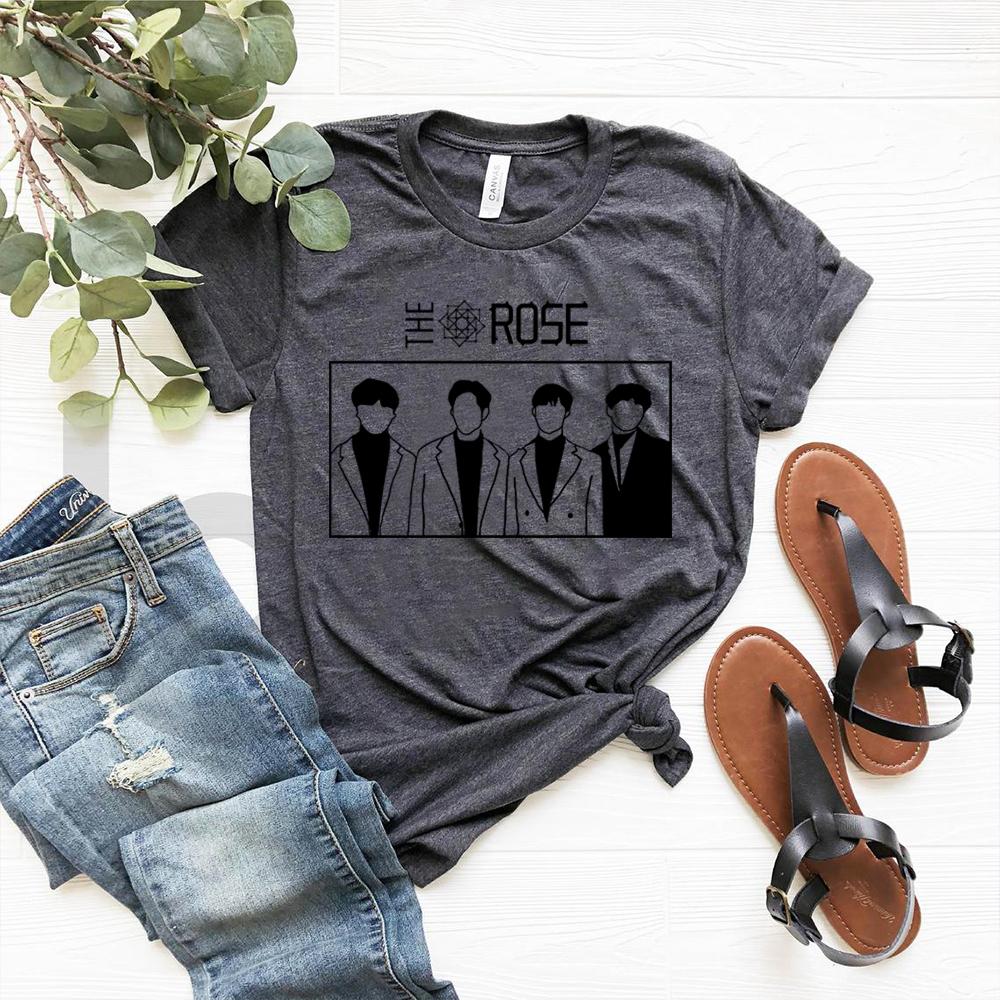 Das Rosenhemd Morgendämmerung bis Abenddämmerung T-Shirt Wir sind im Regen Coole Musik-T-Shirts KRock T-Shirt KPop Konzert Merch Trendiges Oberteil Geschenk für Fans