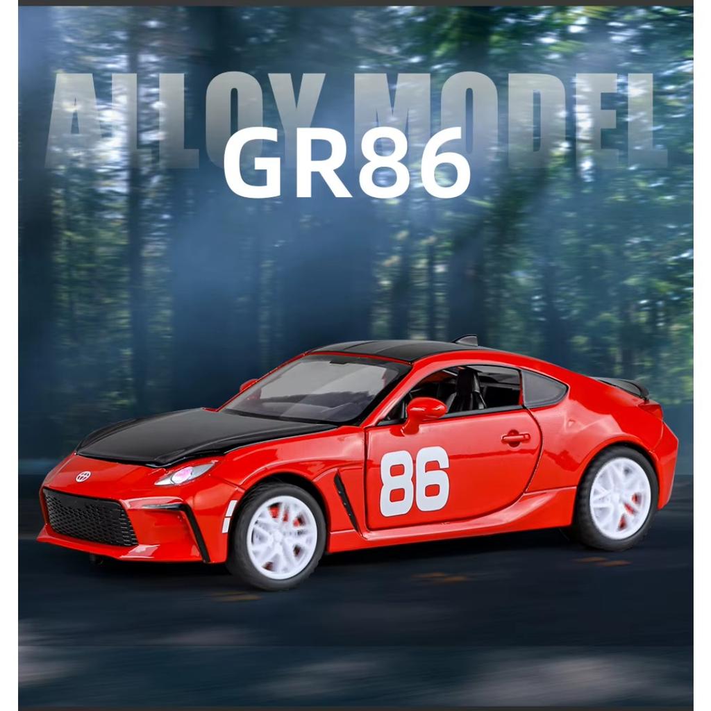 1/32 Scale Toyota GT86 GR86 Mf Ghost 86 Alloy Scale Car Model Diecast Metal Miniature Car Sound and Light Collection Children Toy Car