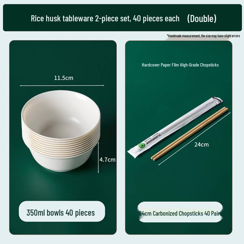 Eco-Friendly Rice Husk Disposable Dining Bowls