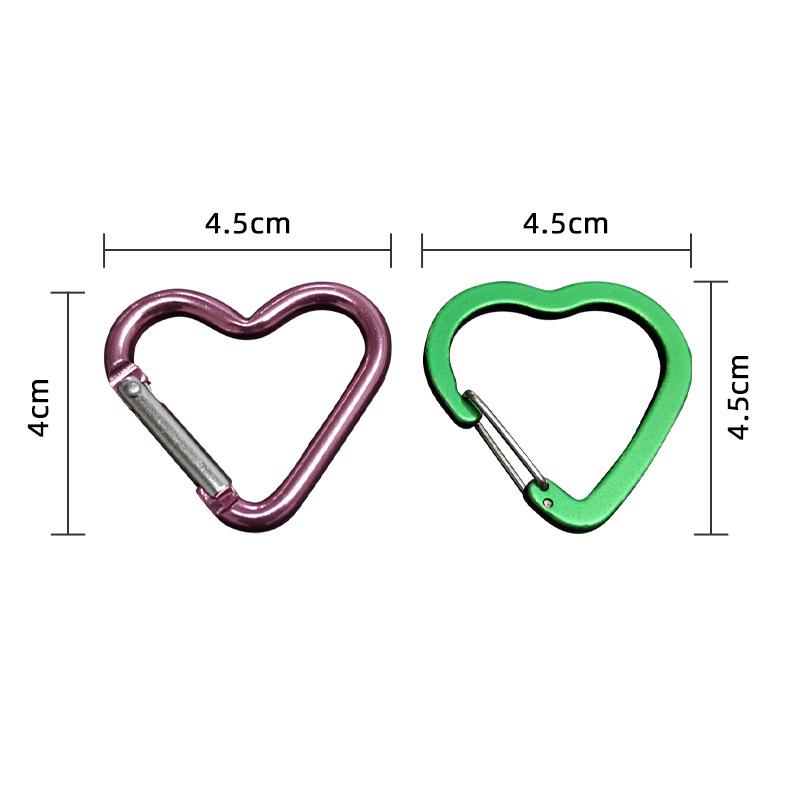 Heart-Shaped Aluminum Carabiner Climbing Hook - Safety Buckle for Outdoor & Water Bottles