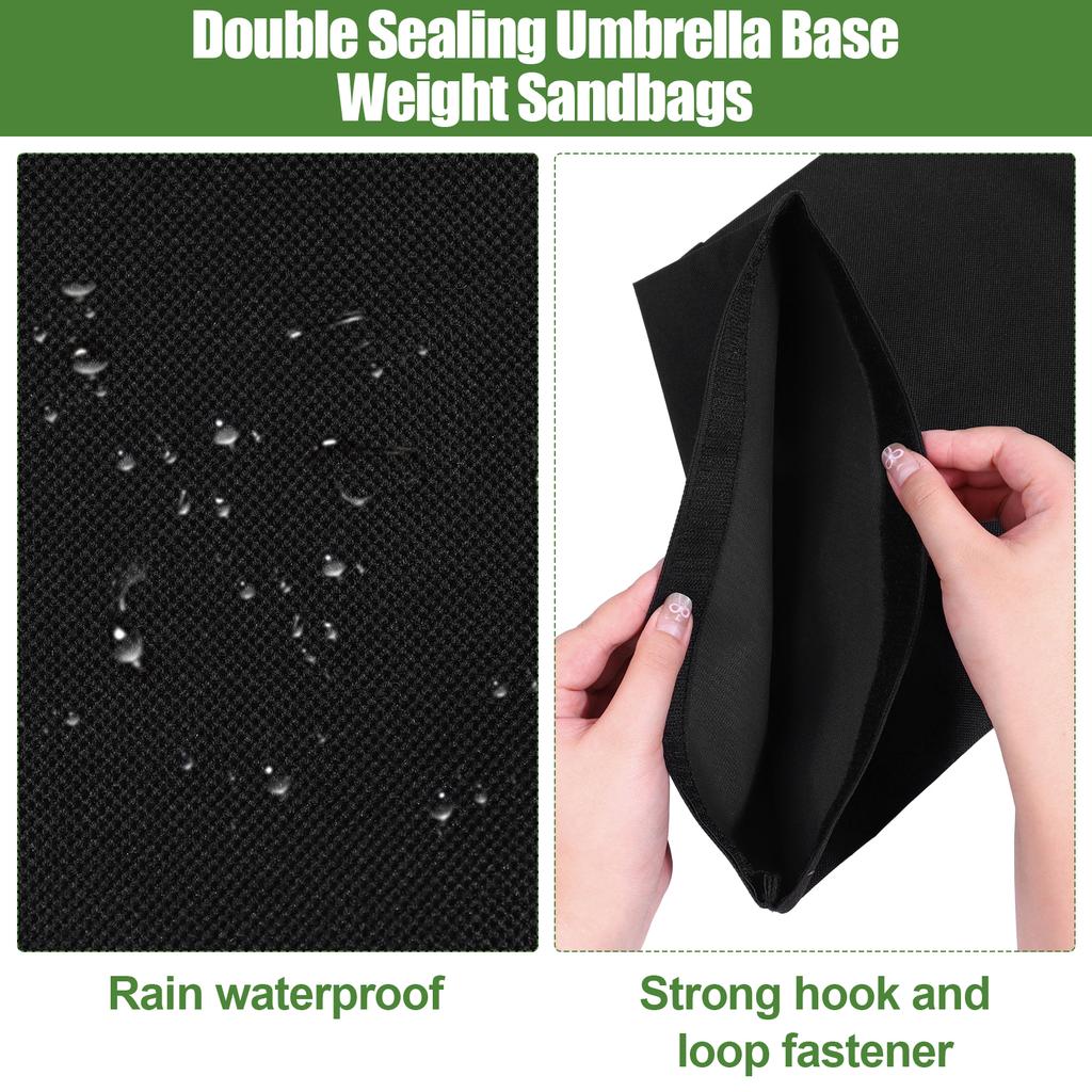 Umbrella Base Weights Sand Bags, 2 X 55Lbs Fillable Sandbags For Outdoor Umbrella Stands, Cantilever Umbrellas, Trampolines, Pat