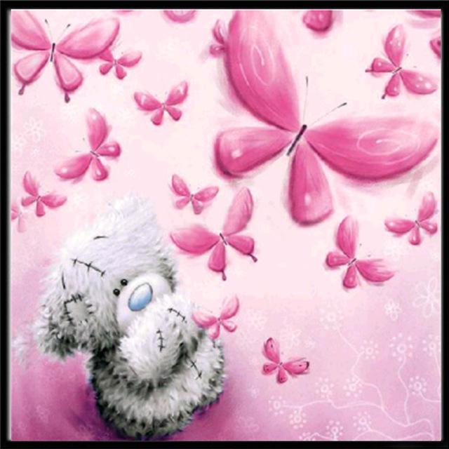 Diamond Painting Cute Animal Teddy Bear Round Diamond Embroidery Mosaic Home Decoration Pattern