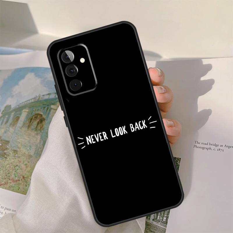 Simple Minamilst Black Quote Case For Samsung Galaxy A55 A35 A15 A32 A12 A22 A52 A06 A54 A34 A14 A56 A36 A26 A16 A13 A53
