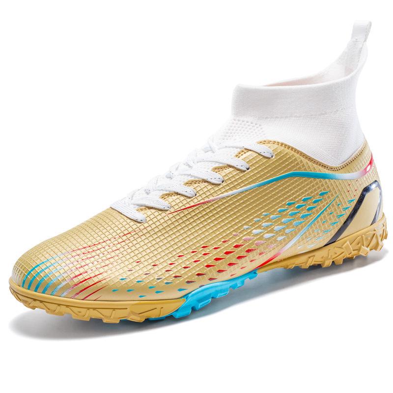 high-top football shoes broken nails sneakers long nails non-slip adult children's sports shoes men's professional training shoes