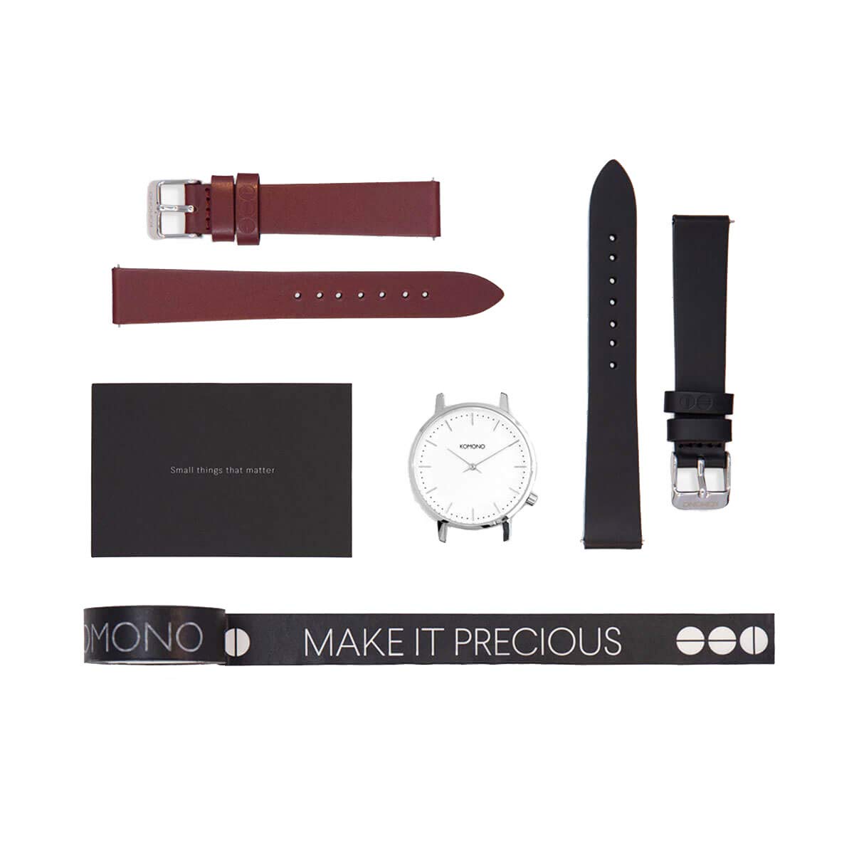 

Авторизованный дистрибьютор [KOMONO] Женские часы Komono Watch Unisex KOM-W4144 [Комплект сменных ремней] Корпус Harlow Silver, ремень из бордовой кожи и черного цвета