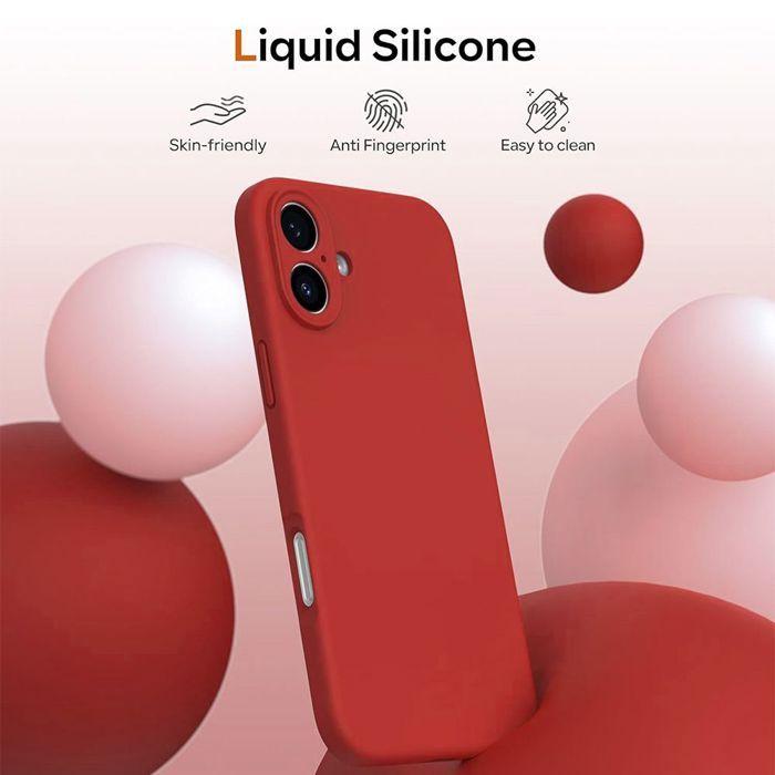 Coque de Téléphone - BOOLING - iPhone Air - Silicone Souple Anti-Rayures - Rouge - Élégante