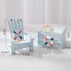 Mediterranean style mini beach chair decoration, children's room ocean style desktop small box decoration, shooting props