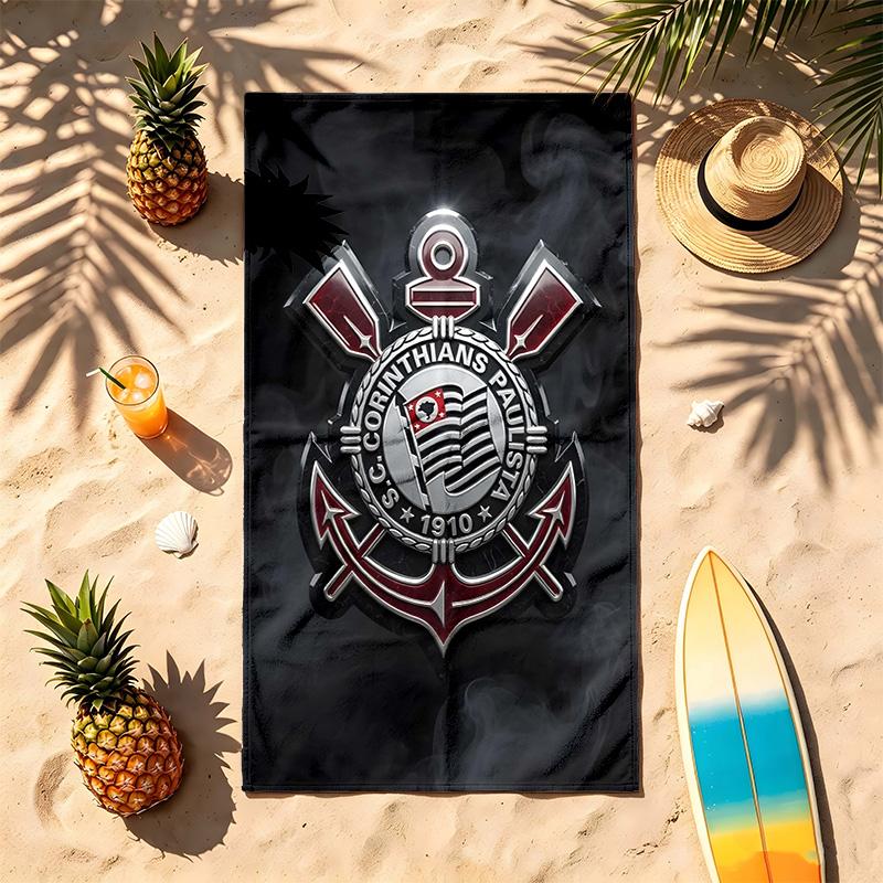 Sport Club Corinthians Paulista (5) Theme Beach Towel Sand Resistant Soft And Comfortable Suitable For The Pool Camping Yoga And Diving A Travel